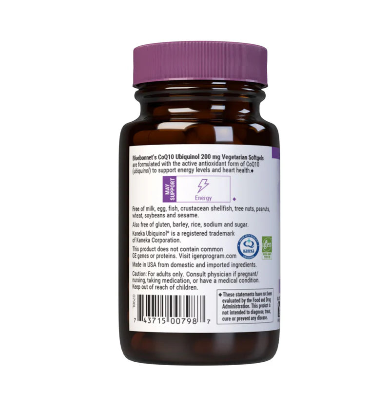 BLUEBONNET NUTRITION CELLULAR ACTIVE COQ10 UBIQUINOL 200 MG