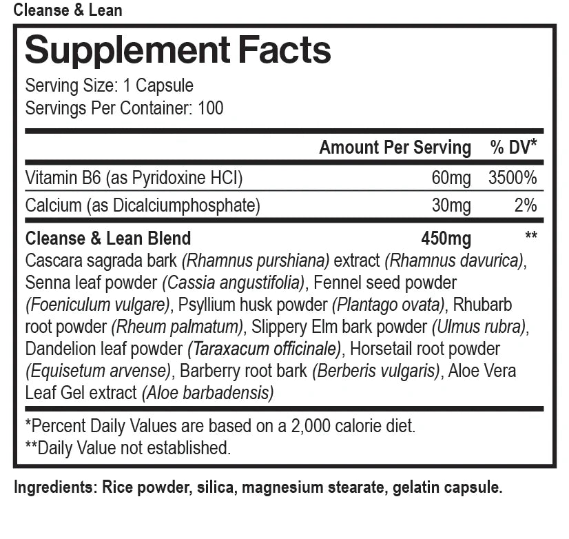 MAX MUSCLE CLEANSE AND LEAN 100 CAPS BOGO 50% OFF