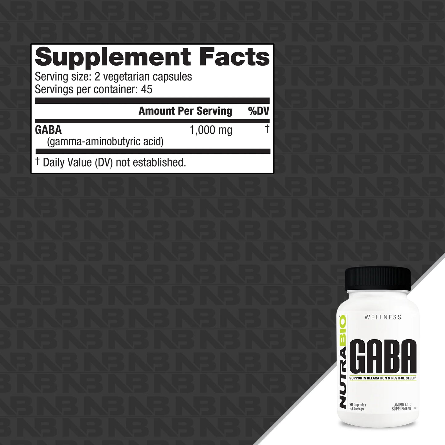 NUTRABIO GABBA 500MG 90 CAPS