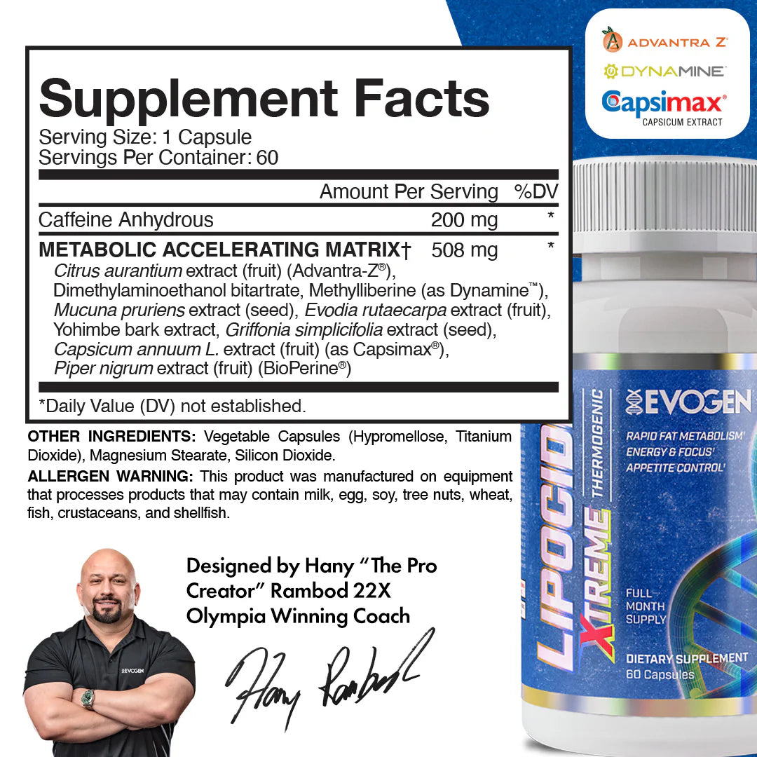 EVOGEN LIPOCIDE XTREME 60 CAPS (IN STORE ONLY)