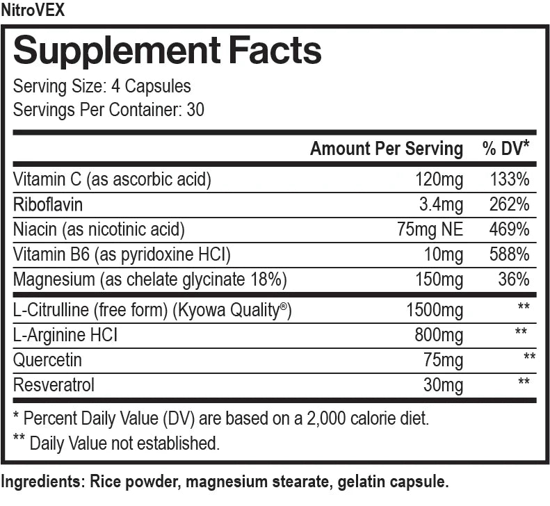 MAX MUSCLE NITROVEX 120 CAPS