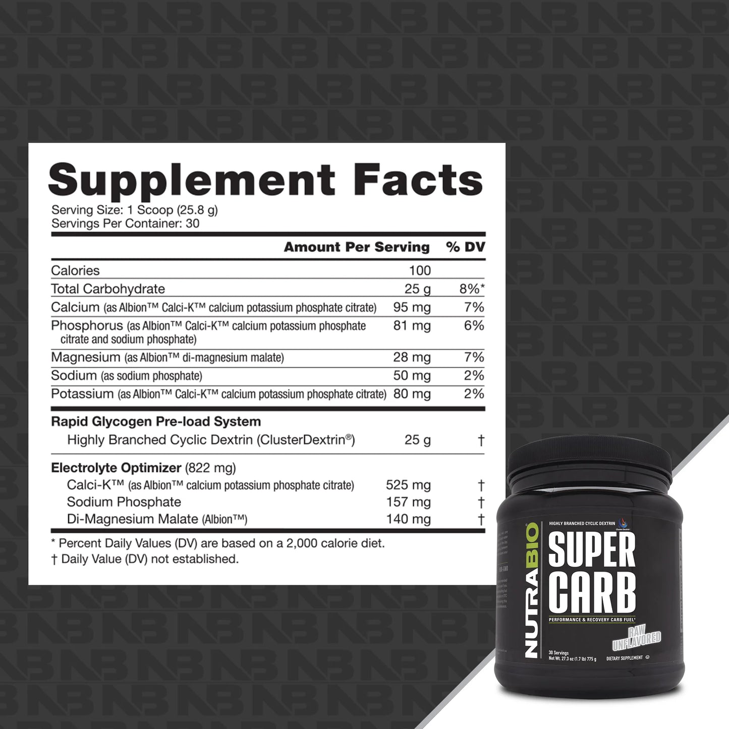 NUTRABIO SUPER CARB POWDER - 30/SRV