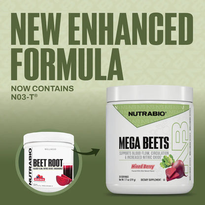 NUTRABIO MEGA BEETS NITRIC OXIDE SUPPORT