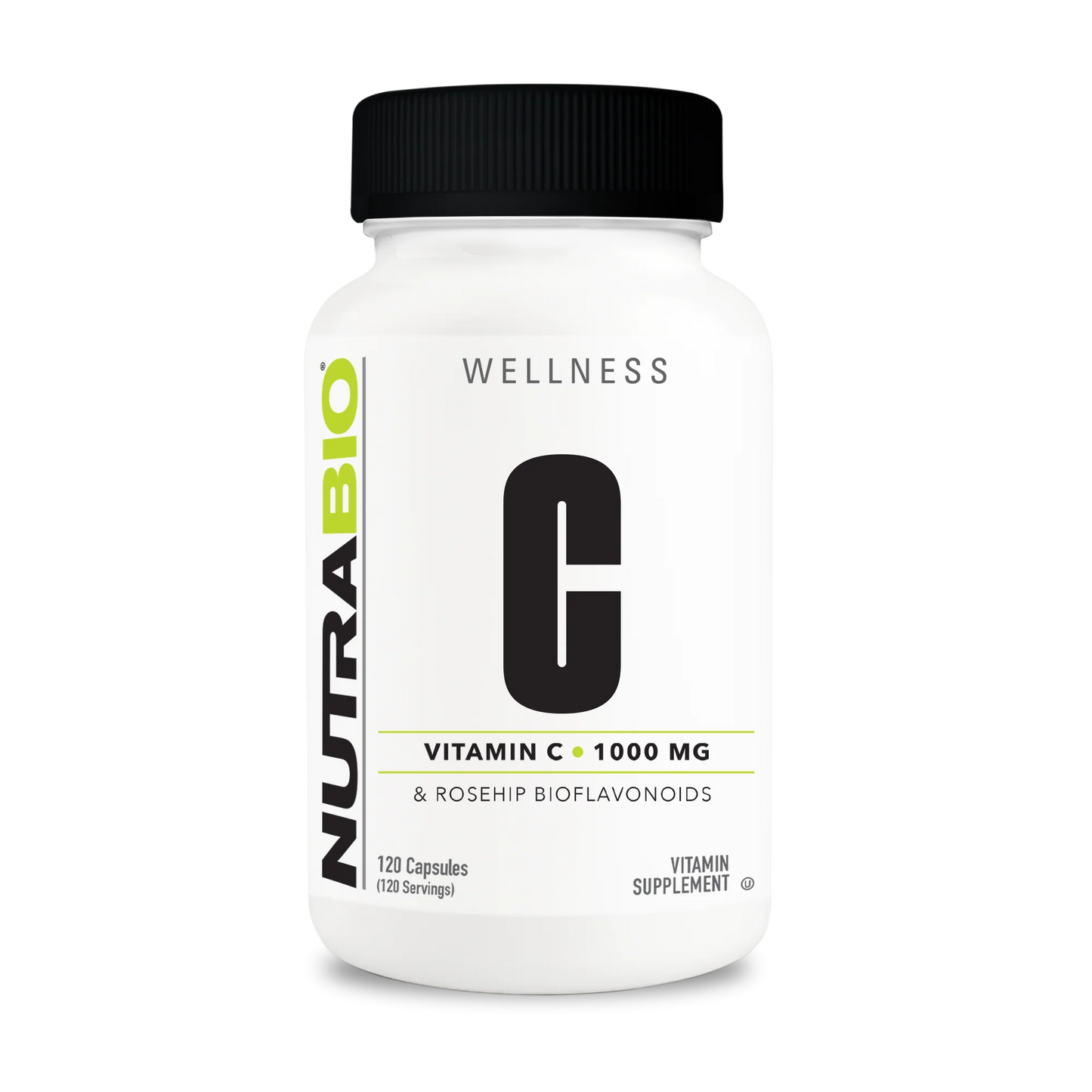 NUTRABIO VITAMIN C 1000MG ROSE HIPS 120 CAPS