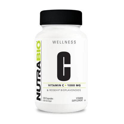 NUTRABIO VITAMIN C 1000MG ROSE HIPS 120 CAPS