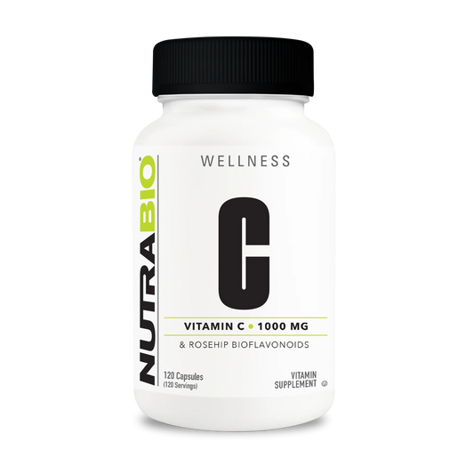 NUTRABIO VITAMIN C 1000MG ROSE HIPS 120 CAPS