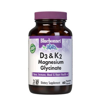 BLUEBONNET NUTRITION VITAMIN D3 K2 & MAGNESIUM GLYCINATE