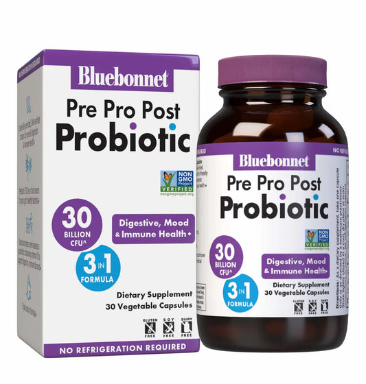 BLUEBONNET NUTRITION PRE PRO POST PROBIOTIC 30 BILLION CFU^