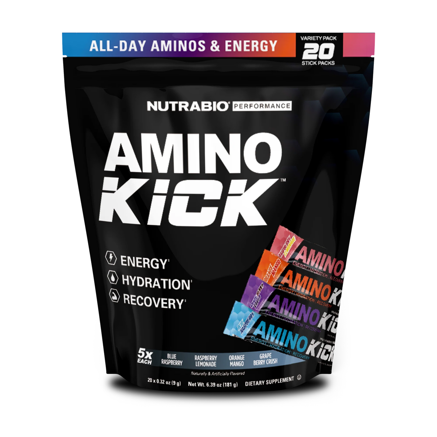 NUTRABIO AMINO KICK - 20 SERVING BAG