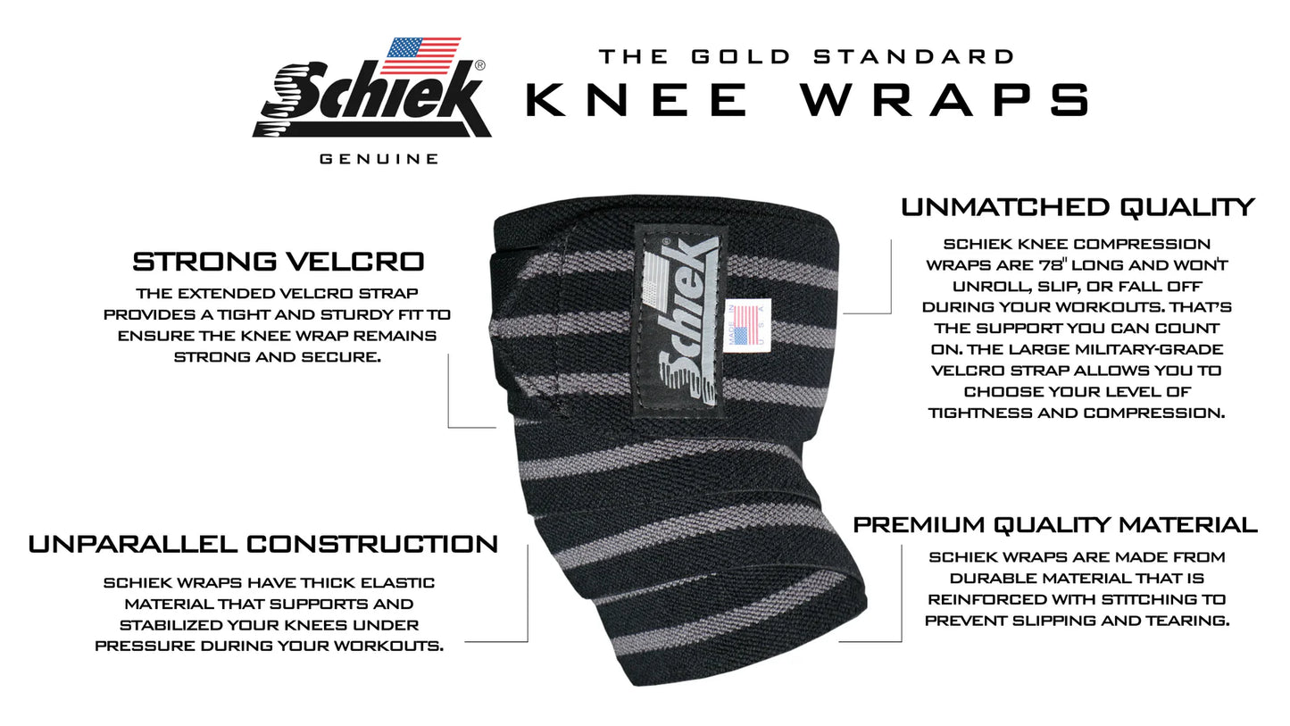 SCHIEK BLACK OUT KNEE WRAPS