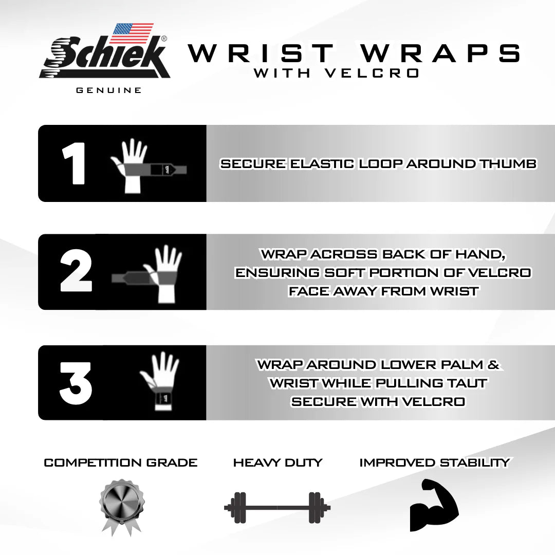 SCHIEK BLACK OUT WRIST WRAPS