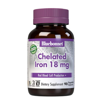 BLUEBONNET NUTRITION CHELATED IRON 18MG 90CAPS