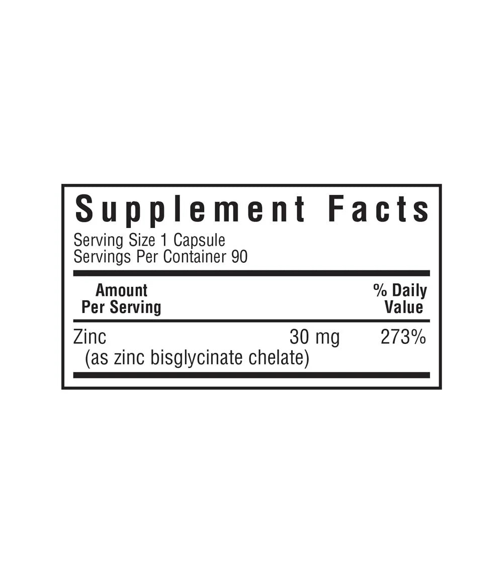BLUEBONNET NUTRITION CHELATED ZINC 30MG 90 CAPS