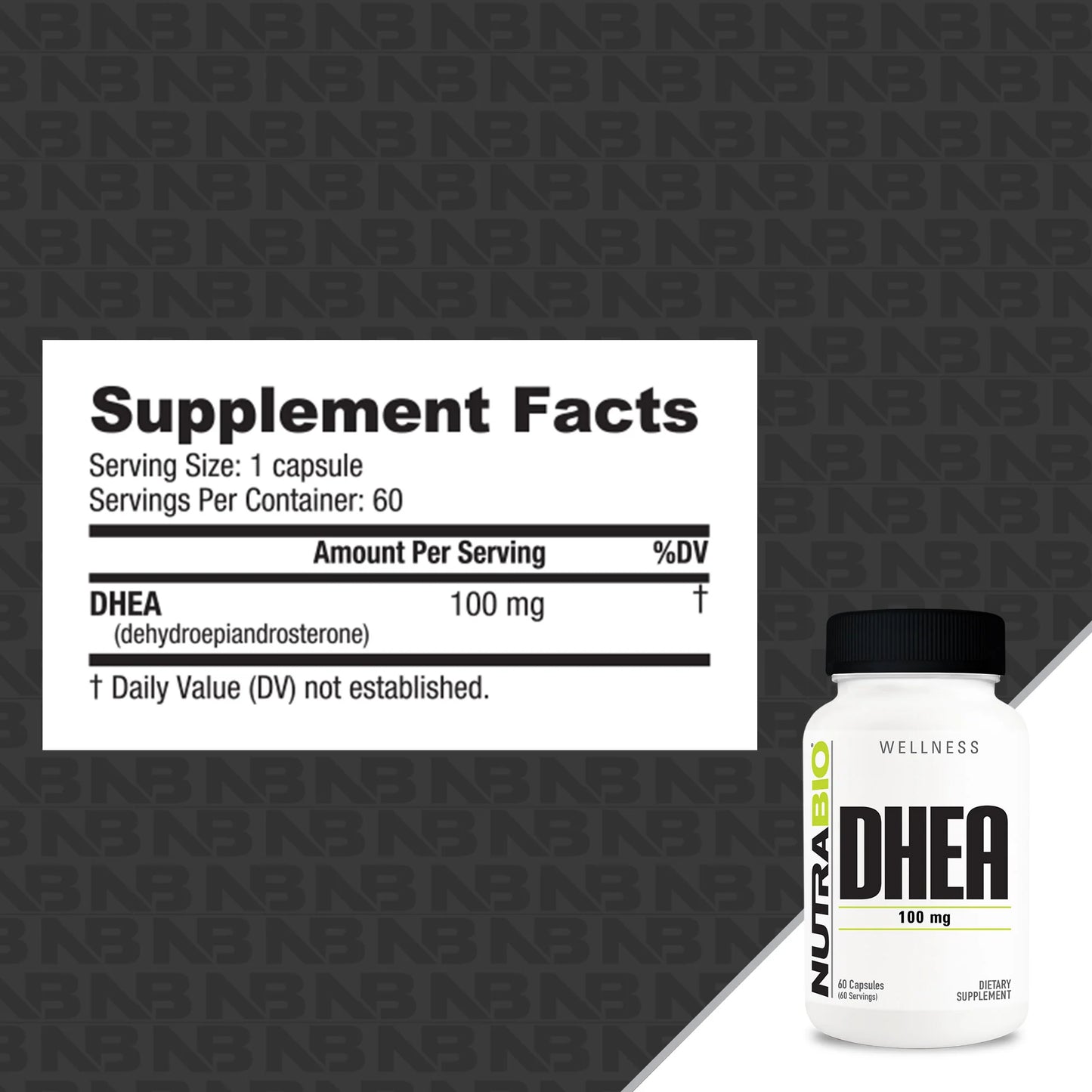 NUTRABIO DHEA 100MG 60 CAPS NUTRABIO
