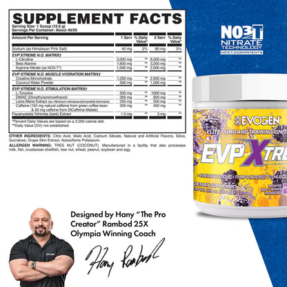 EVOGEN EVP XTREME NO - PREWORKOUT (IN STORE ONLY)