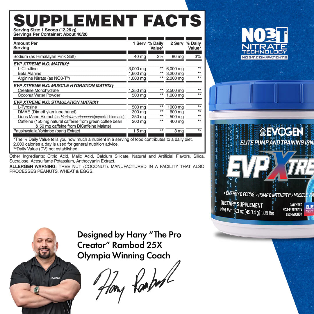 EVOGEN EVP XTREME NO - PREWORKOUT (IN STORE ONLY)