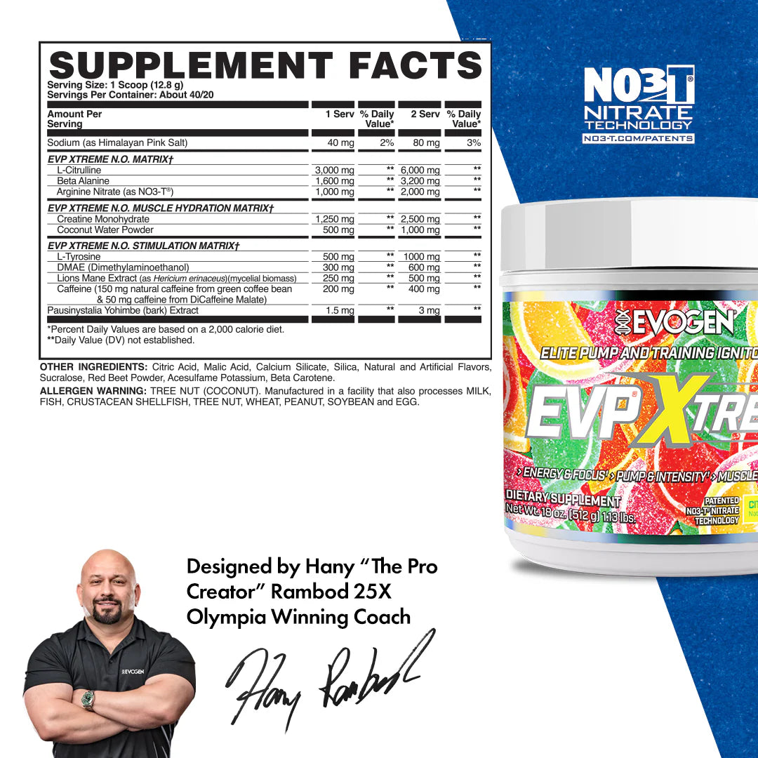EVOGEN EVP XTREME NO - PREWORKOUT (IN STORE ONLY)