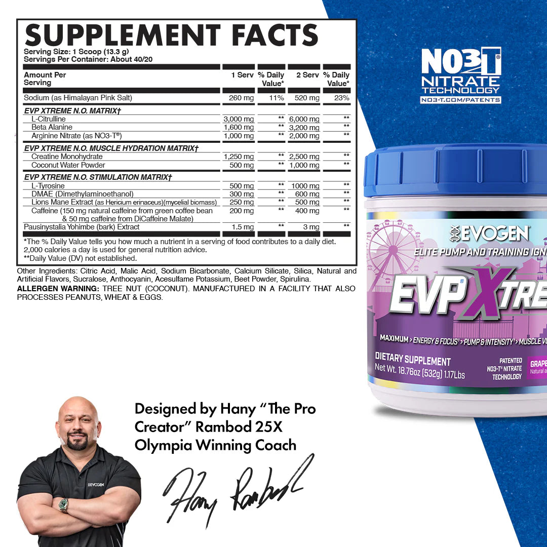 EVOGEN EVP XTREME NO - PREWORKOUT (IN STORE ONLY)