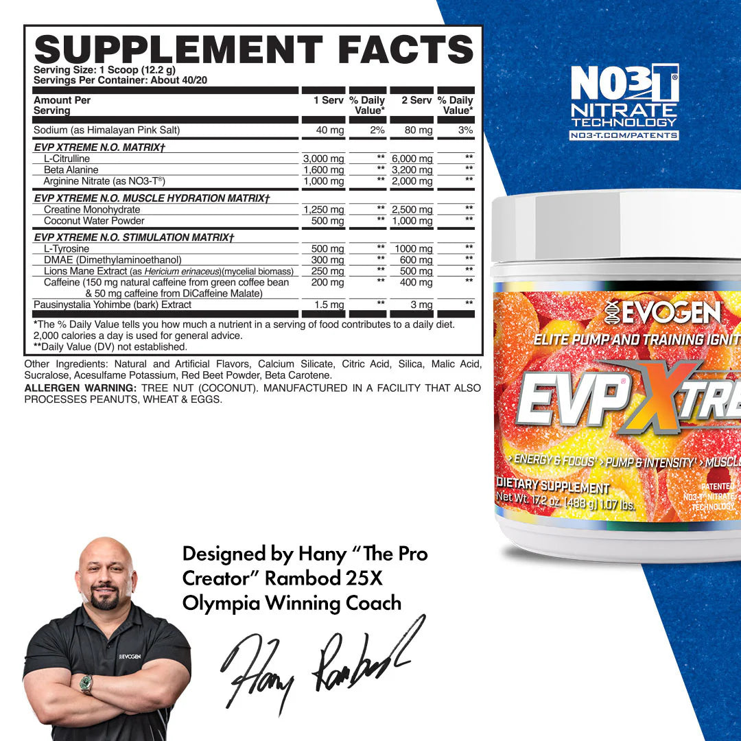 EVOGEN EVP XTREME NO - PREWORKOUT (IN STORE ONLY)