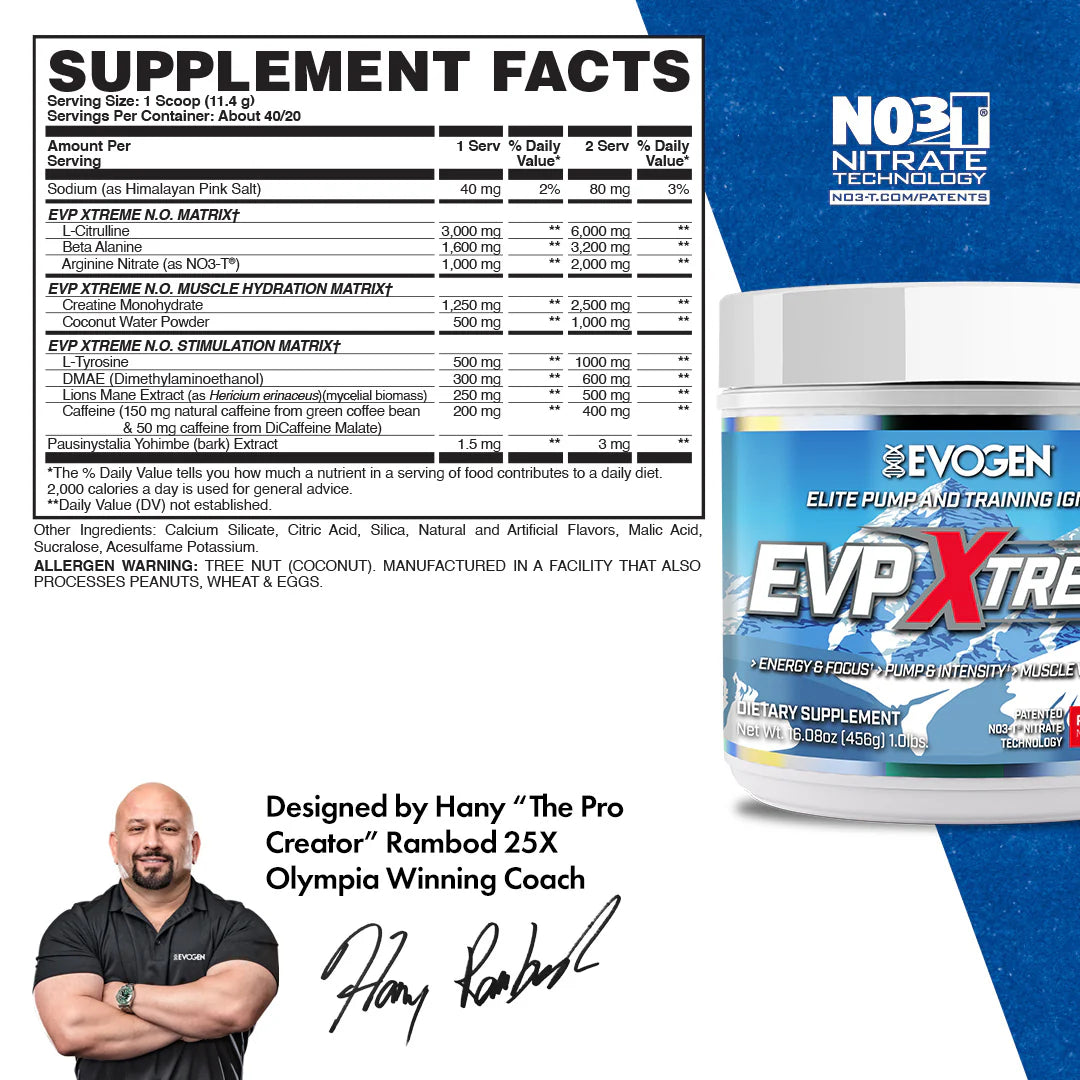EVOGEN EVP XTREME NO - PREWORKOUT (IN STORE ONLY)