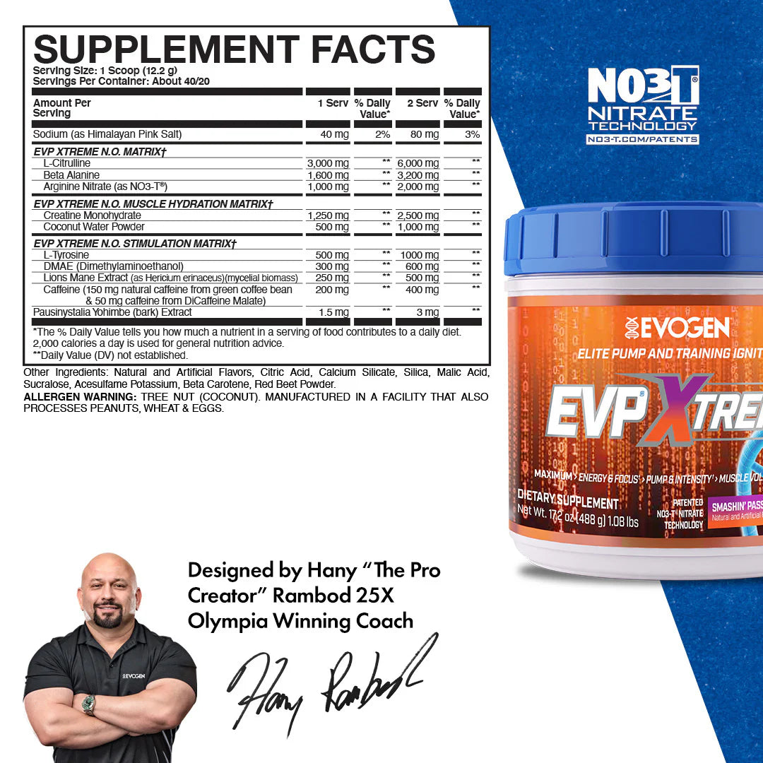 EVOGEN EVP XTREME NO - PREWORKOUT (IN STORE ONLY)