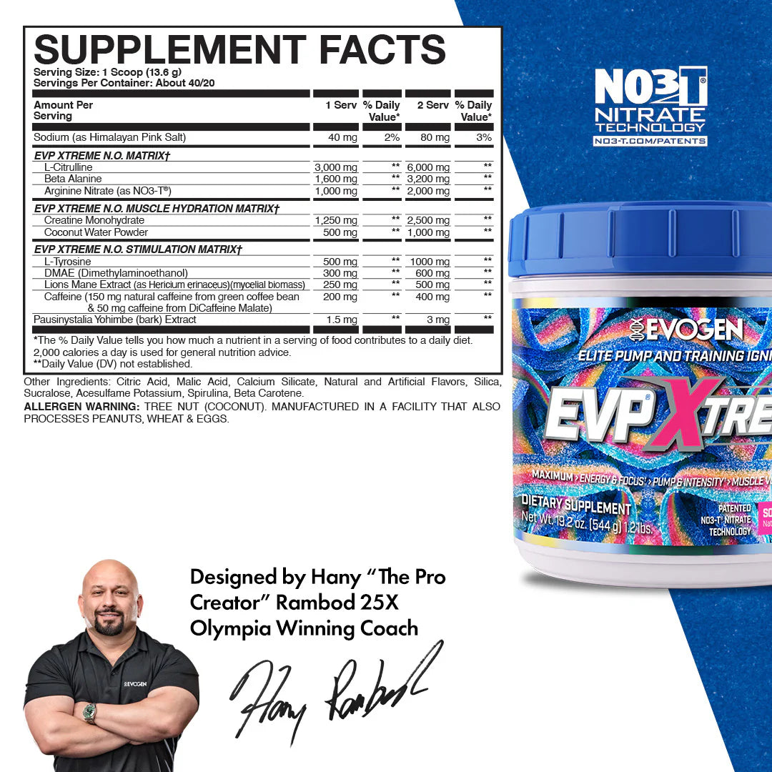 EVOGEN EVP XTREME NO - PREWORKOUT (IN STORE ONLY)