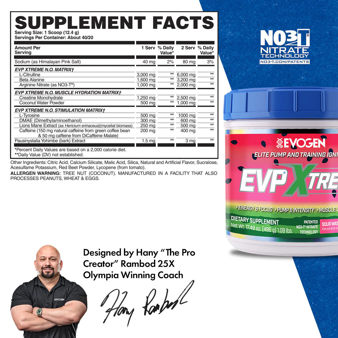 EVOGEN EVP XTREME NO - PREWORKOUT (IN STORE ONLY)