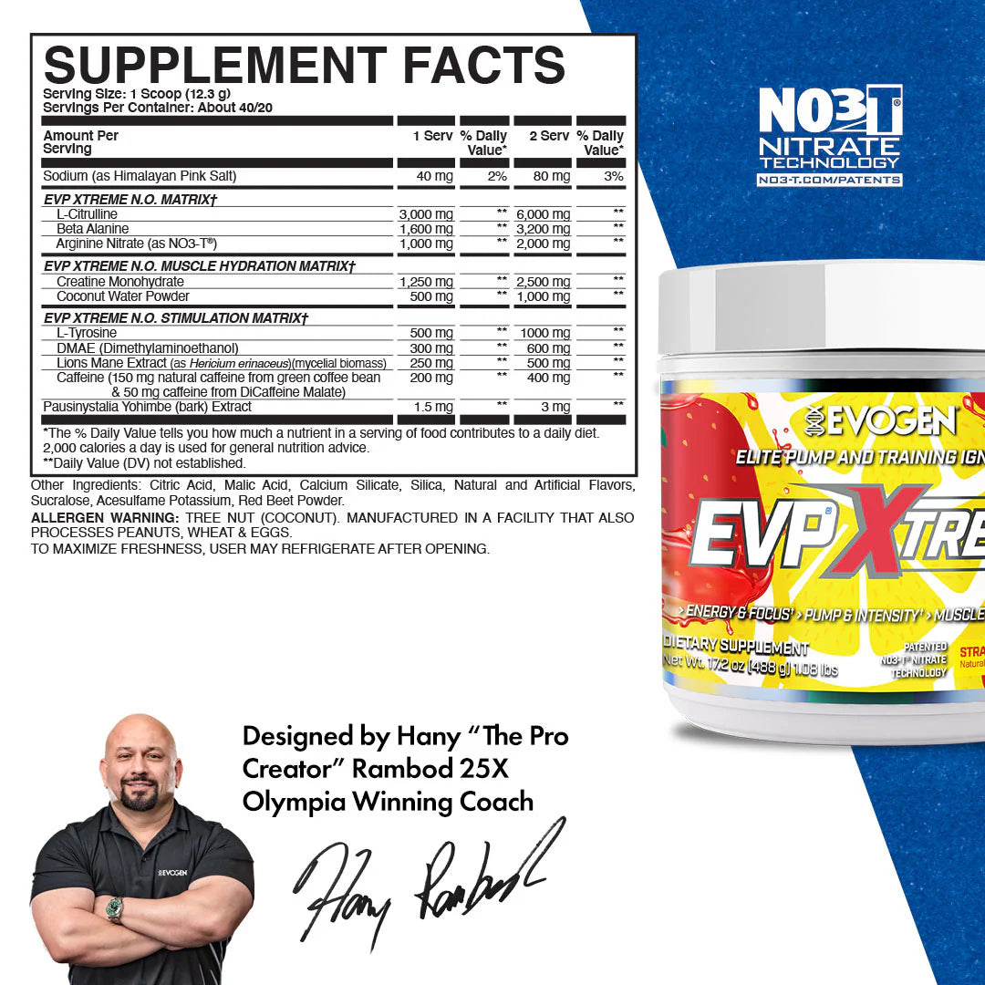 EVOGEN EVP XTREME NO - PREWORKOUT (IN STORE ONLY)