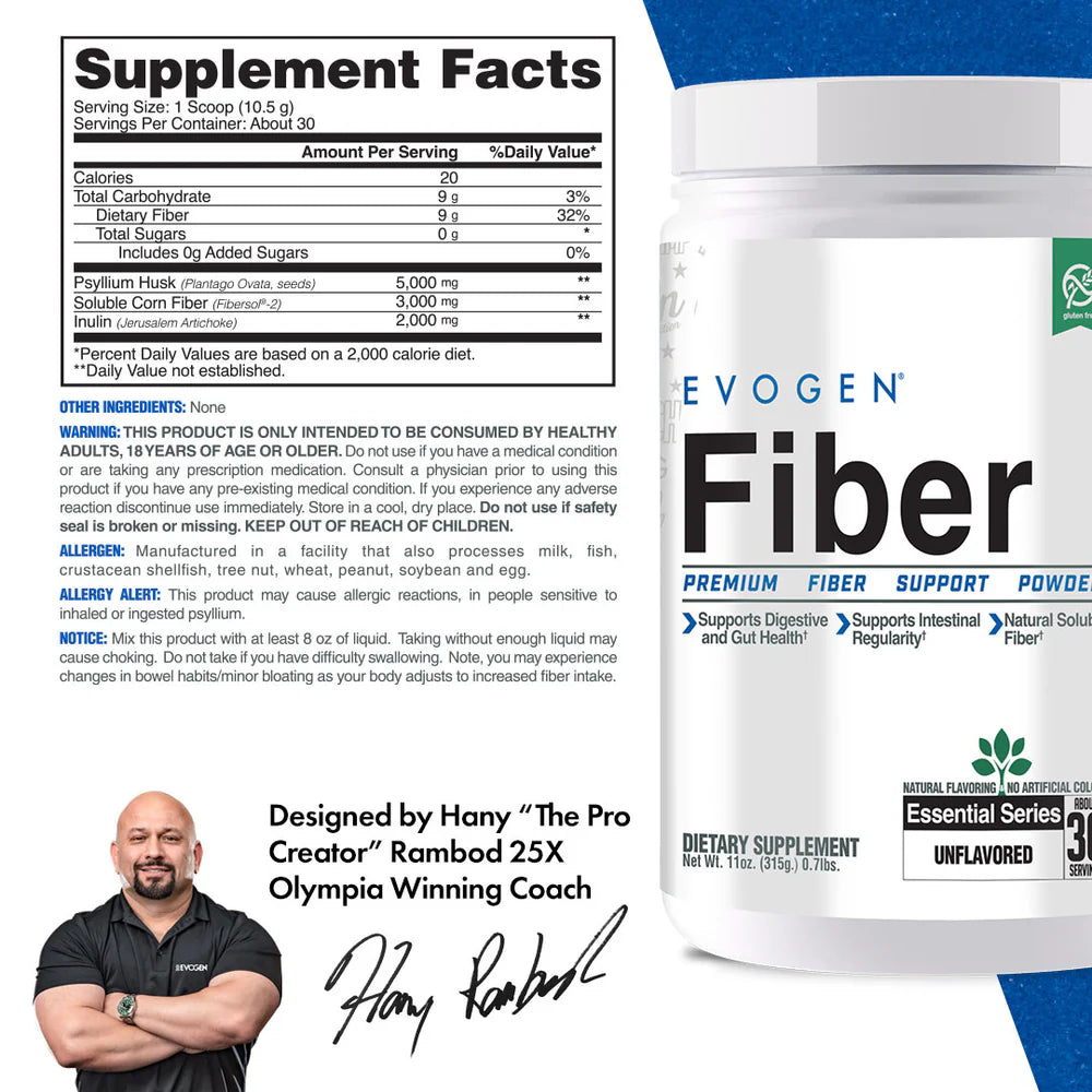 EVOGEN FIBER - PREMIUM FIBER SUPPORT POWDER (IN STORE ONLY)
