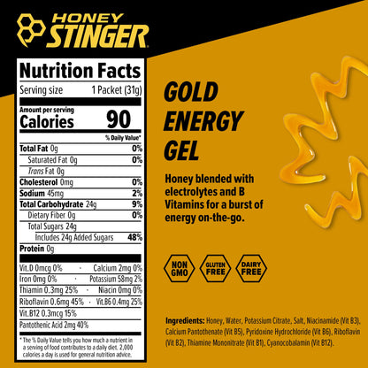 HONEY STINGER ENERGY GEL CLASSIC GOLD