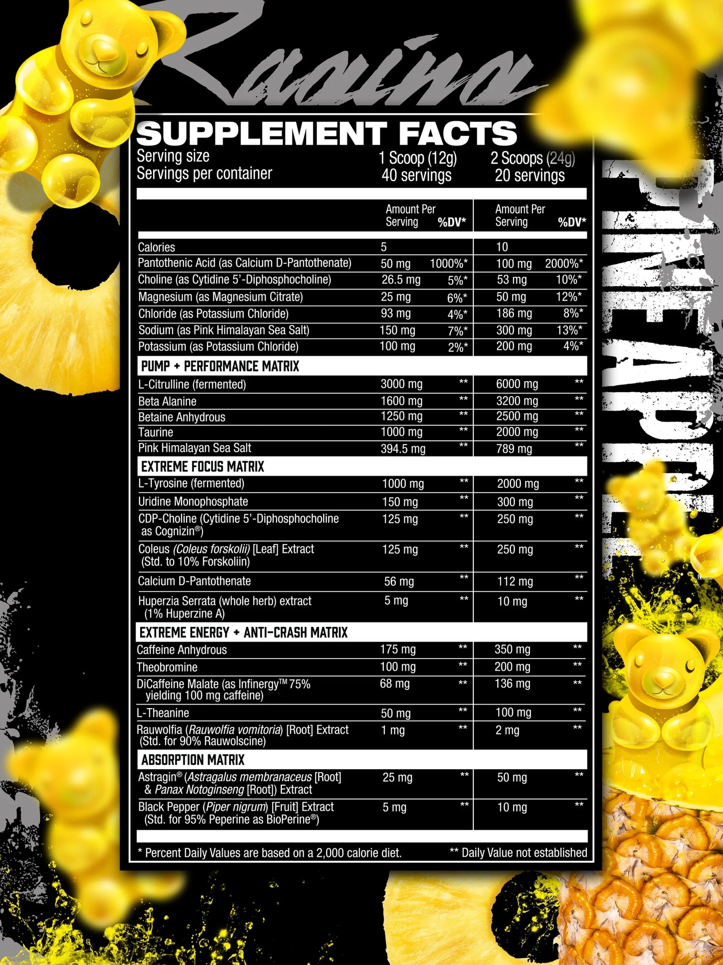 HOSSTILE HOSSTILITY AMPED HIGH STIM PRE-WORKOUT
