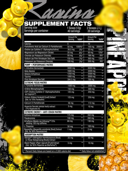 HOSSTILE HOSSTILITY AMPED HIGH STIM PRE-WORKOUT