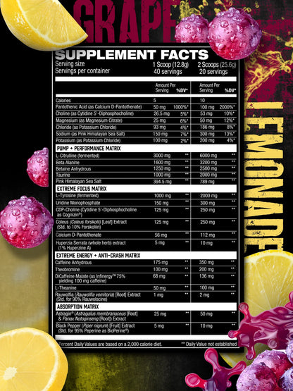 HOSSTILE HOSSTILITY AMPED HIGH STIM PRE-WORKOUT