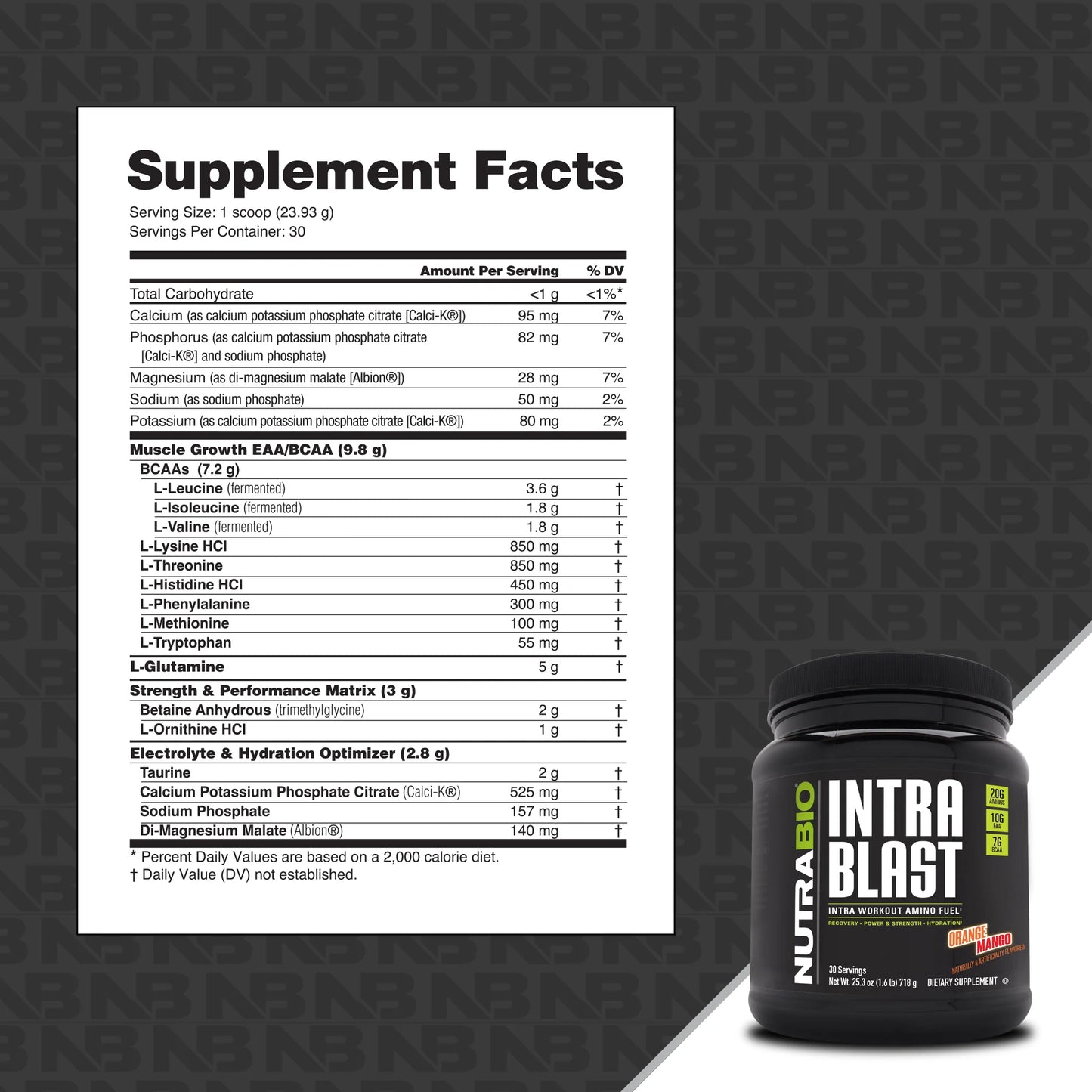 NUTRABIO INTRA BLAST