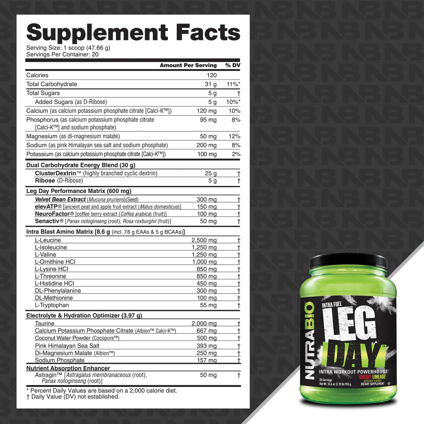NUTRABIO LEG DAY 20/SRV