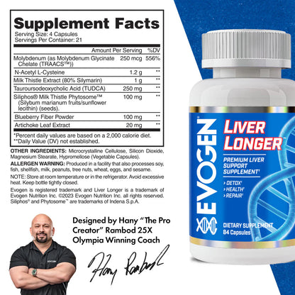 EVOGEN LIVER LONGER 84 CAPSULES (IN STORE ONLY)