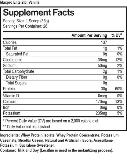 MAX MUSCLE MAXPRO ELITE PROTEIN