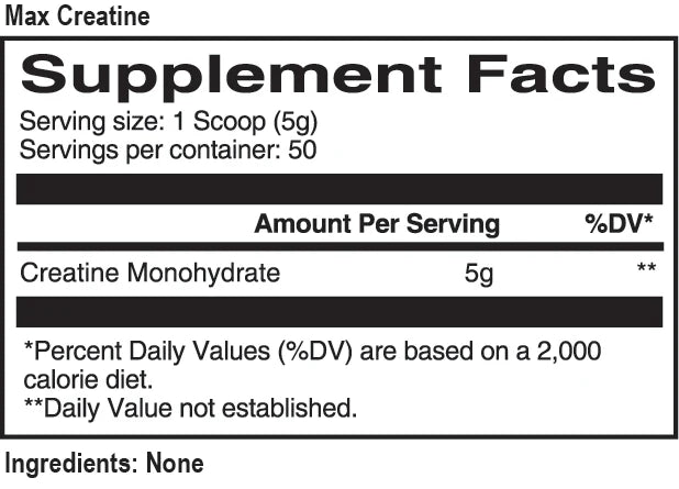 MAX MUSCLE MAX CREATINE