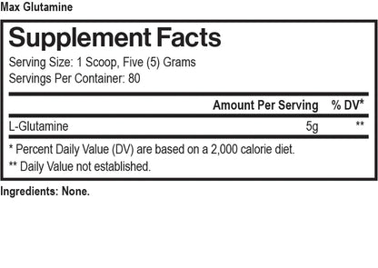 MAX MUSCLE MAX GLUTAMINE 400 GRAMS