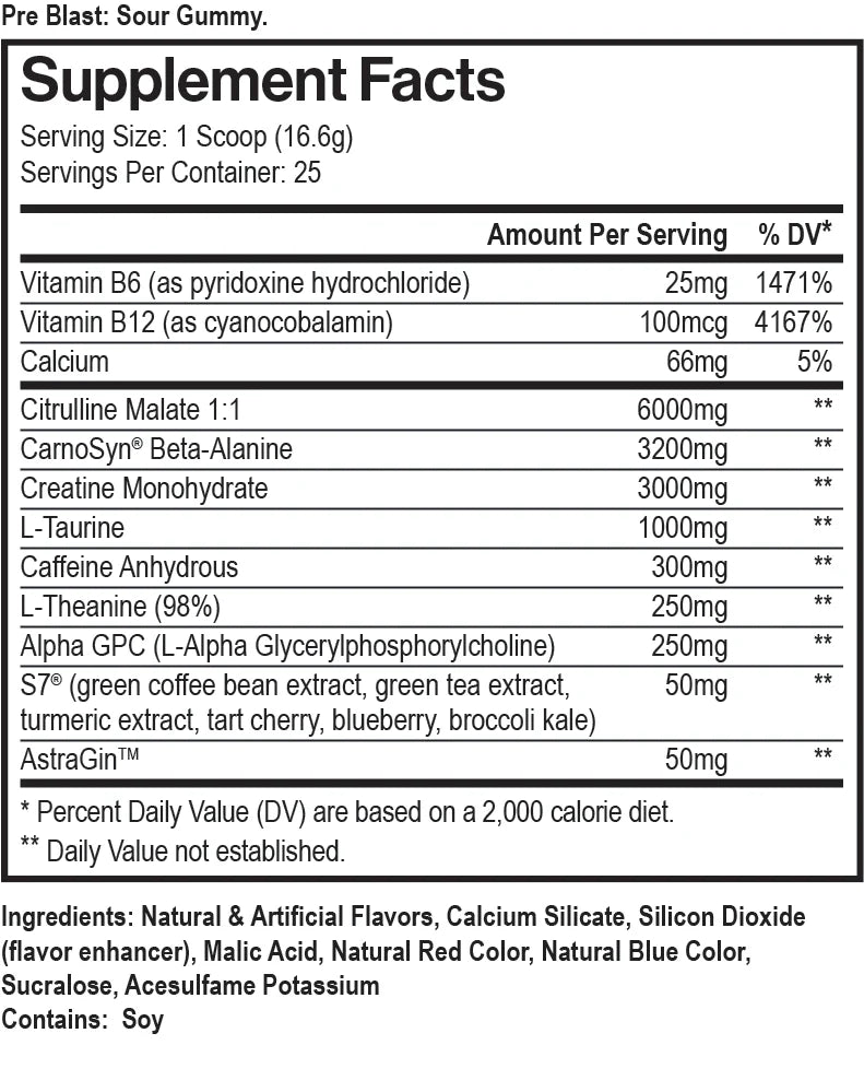 MAX MUSCLE PRE BLAST