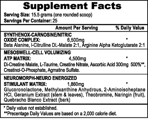 APS NUTRITION MESOMORPH PREWORKOUT