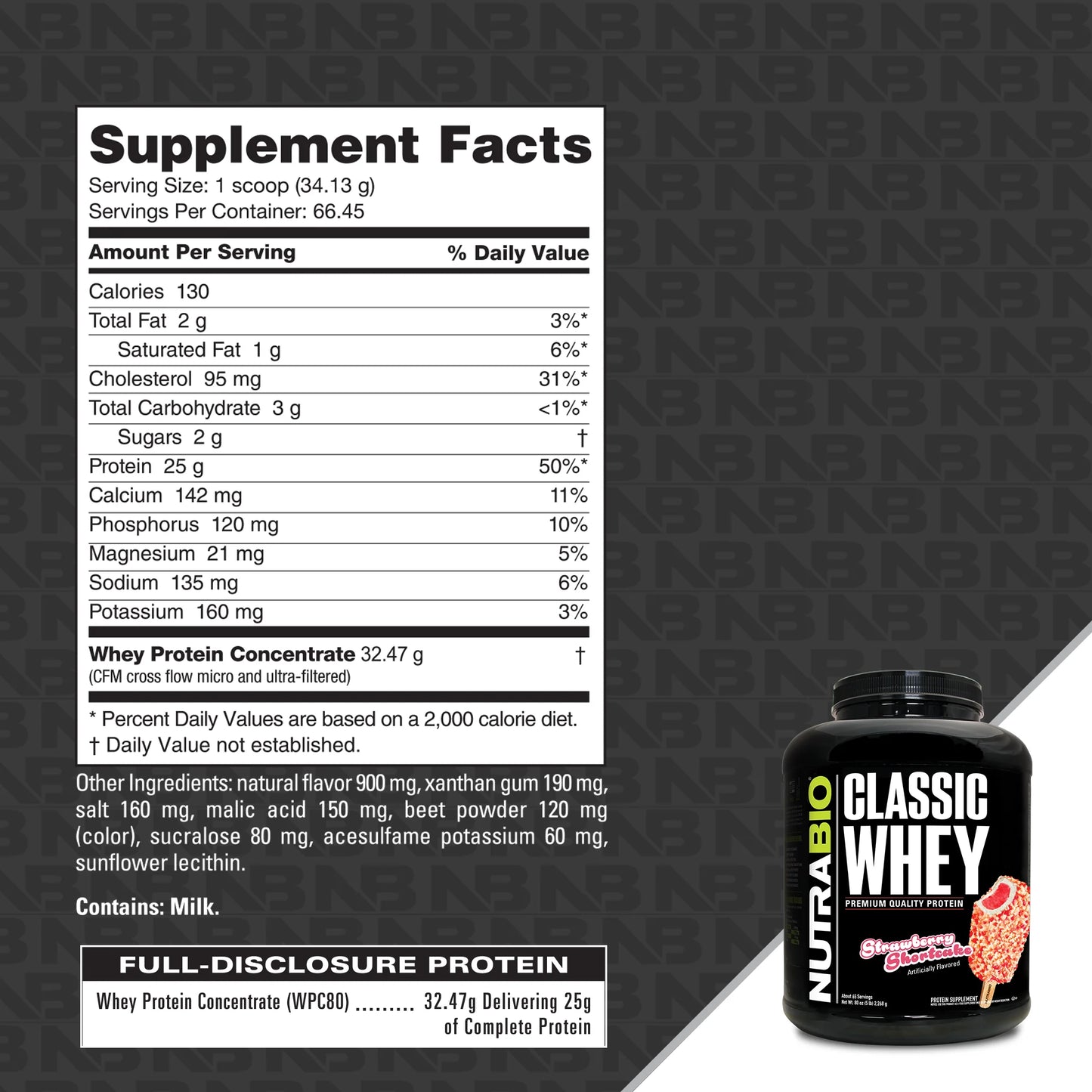 NUTRABIO CLASSIC WHEY PROTEIN 5LB