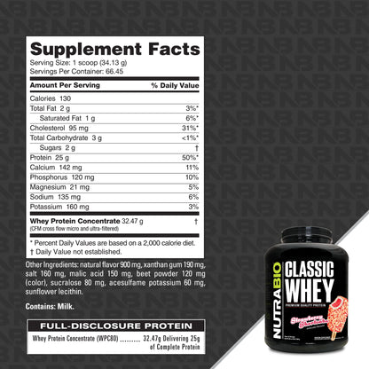 NUTRABIO CLASSIC WHEY PROTEIN 5LB