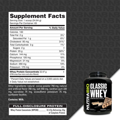 NUTRABIO CLASSIC WHEY PROTEIN 5LB
