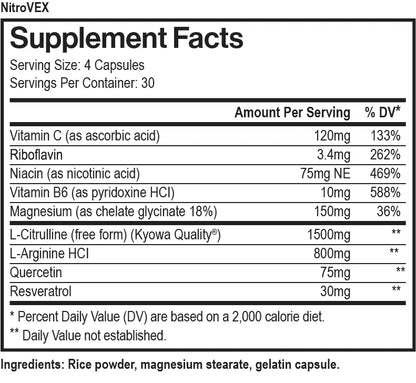 MAX MUSCLE NITROVEX 120 CAPS