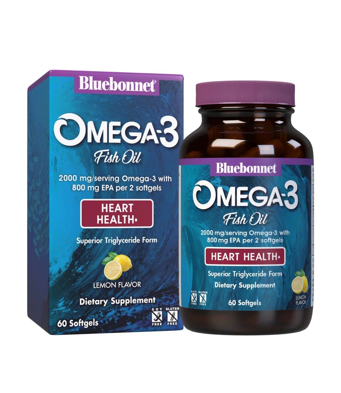 BLUEBONNET NUTRITION OMEGA-3 HEART FORMULA 60 CAPS
