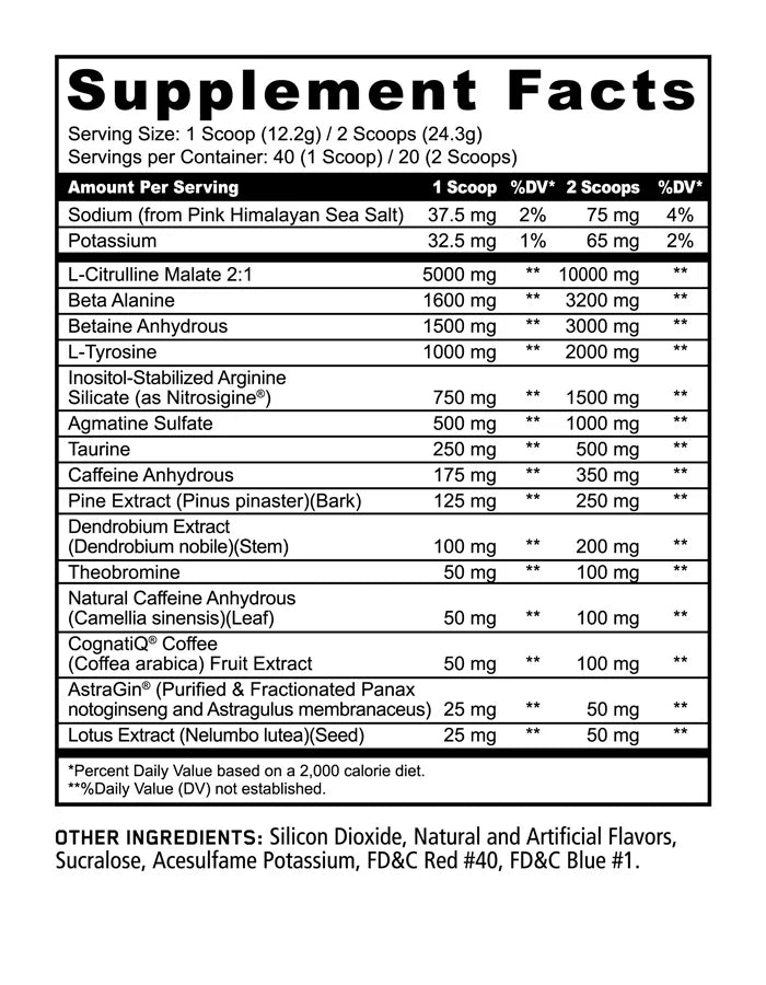 PANDA SUPPLEMENTS PREWORKOUT