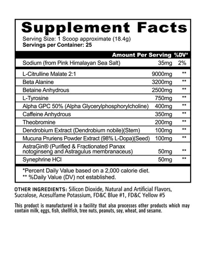 PANDA SUPPLEMENTS PREWORKOUT