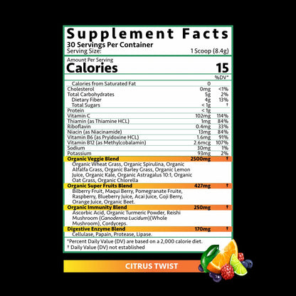 TITAN PUR GREENS SUPERFOOD - 30/SRV