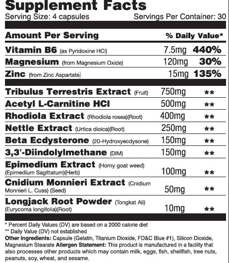 GLOBAL FORMULAS BIO BOOST NATURAL TESTOSTERONE AMPLIFIER